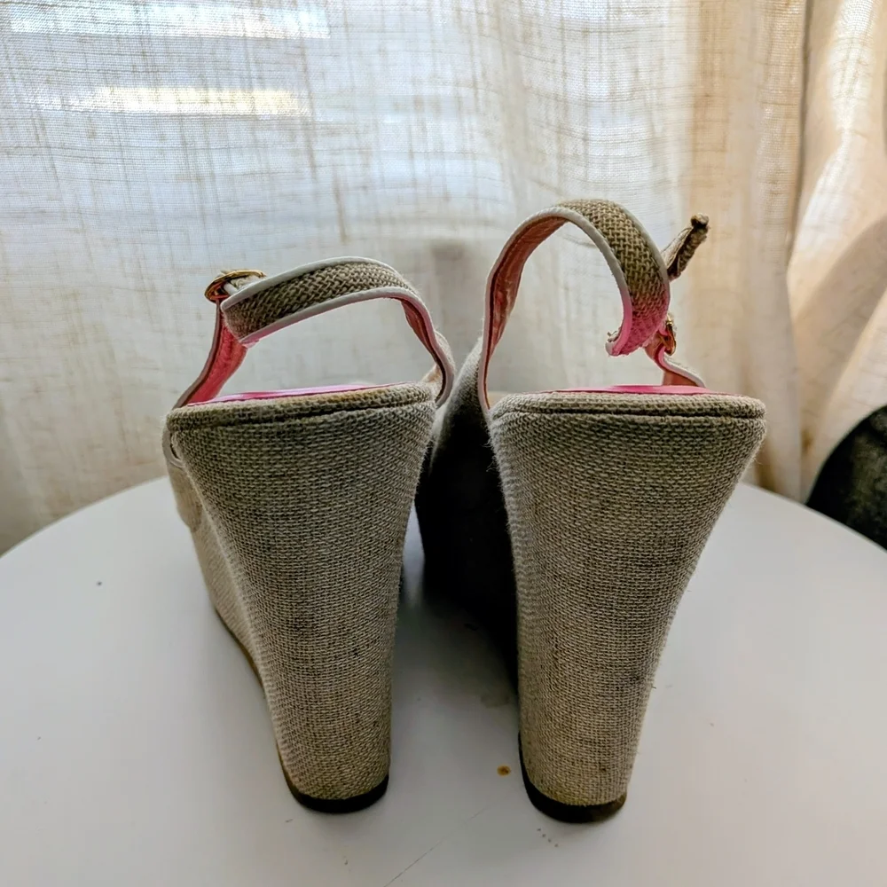 Lilly Pulitzer Picture Perfect Espadrille Beachy Strappy Wedge Heels